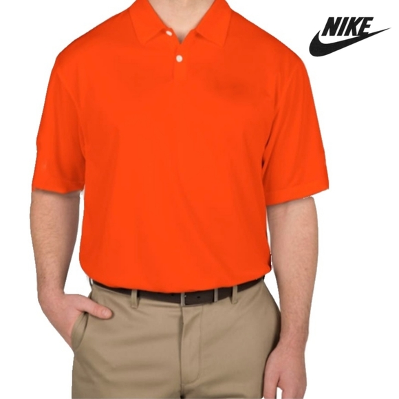 Nike Other - NIKE GOLF DRI-FIT MENS L ORANGE SHORT SLV POLO